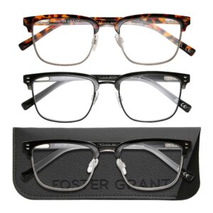Design Optics by Foster Grant #814 Modern Club Reading Glasses, 3-pack