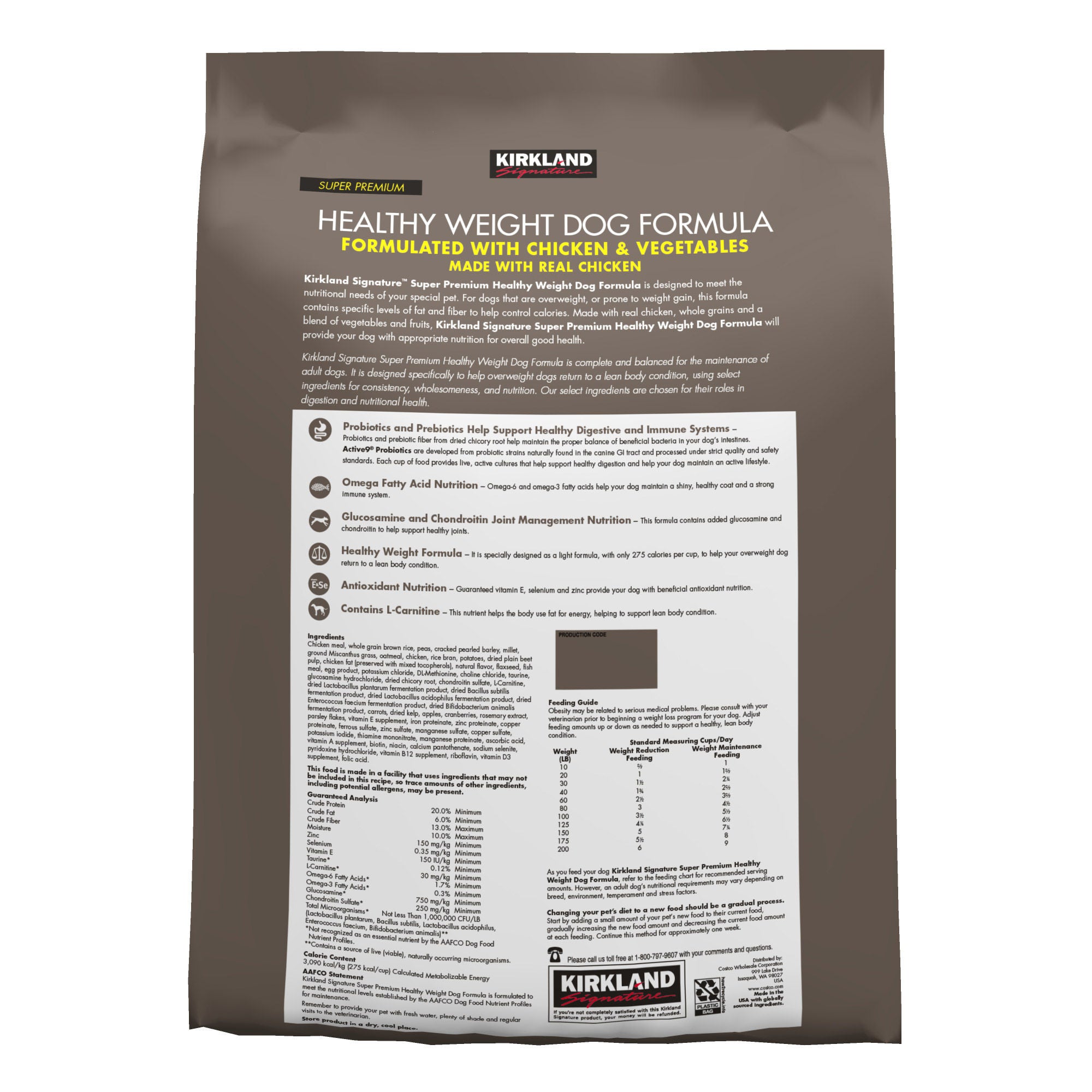 Kirkland Signature Healthy Weight Formula Chicken and Vegetable Dog Food, 25 lbs 2 Kirkland Signature Healthy Weight Formula Chicken and Vegetable Dog Food, 25 lbs - Image 2