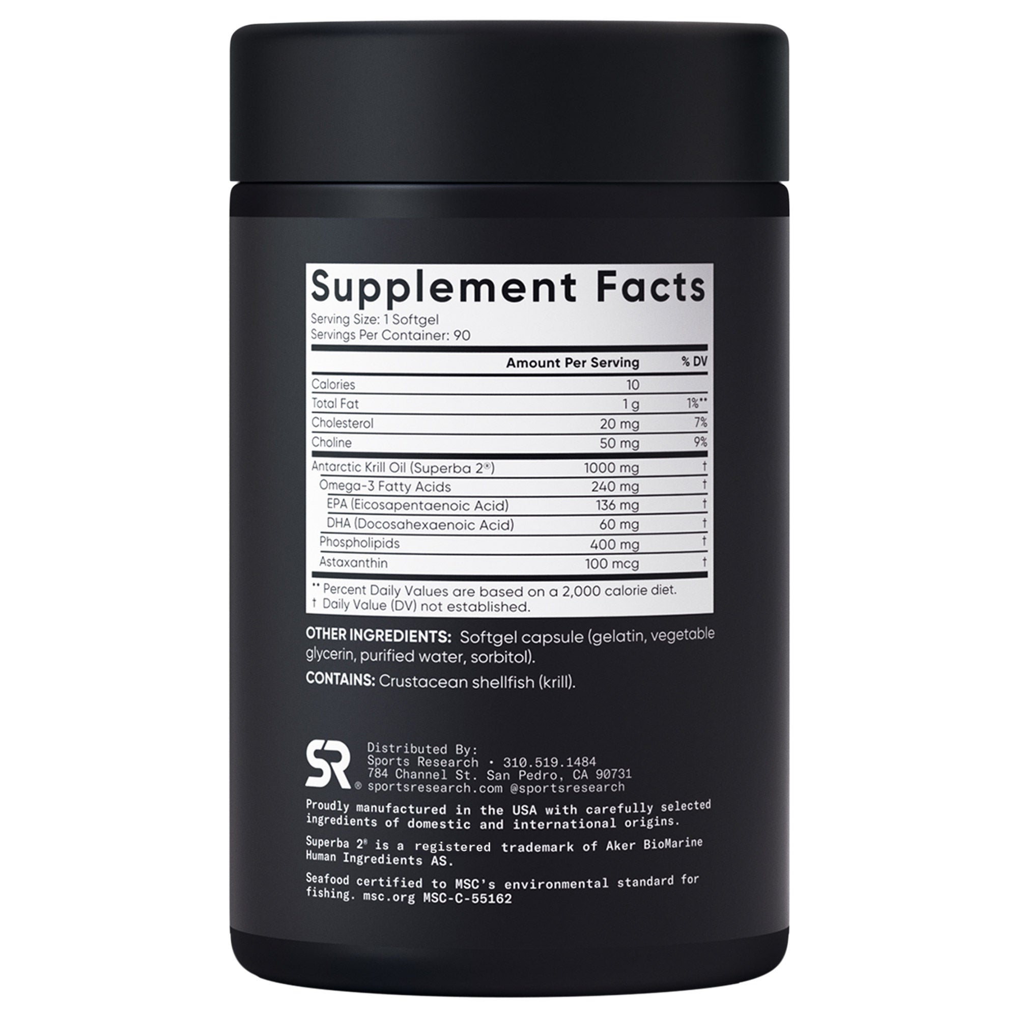 Sports Research Omega-3 Krill Oil Superba2 1000mg, 90ct Softgels 3 Sports Research Omega-3 Krill Oil Superba2 1000mg, 90ct Softgels - Image 3