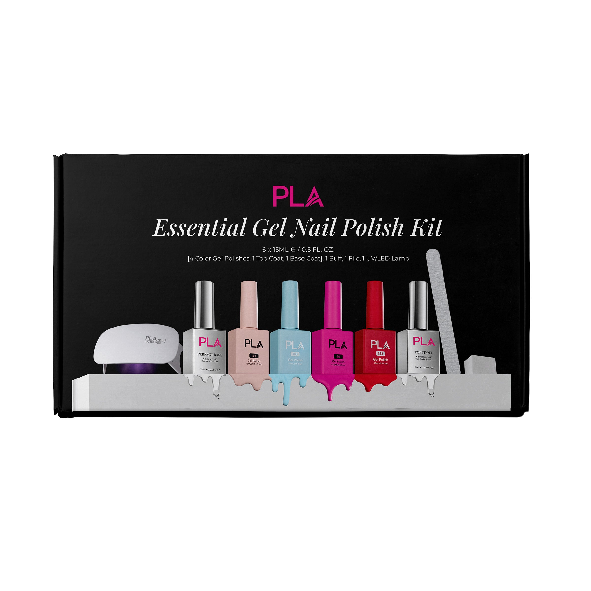 PLA Beauty 9-piece Gel Nail Polish Kit with UV/LED Lamp 1 PLA Beauty 9-piece Gel Nail Polish Kit with UV/LED Lamp