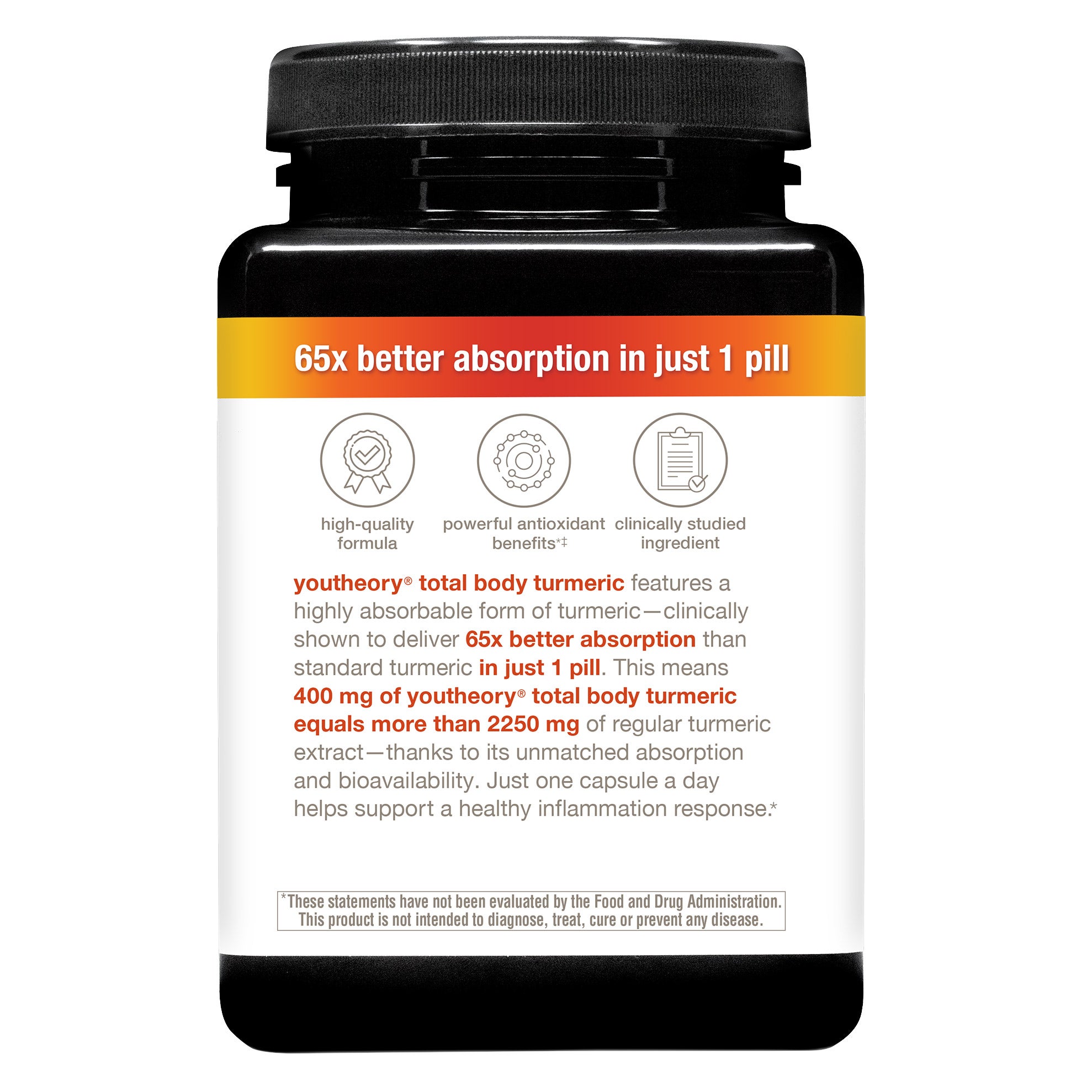 Youtheory Total Body Turmeric, 90 Vegetarian Capsules 2 Youtheory Total Body Turmeric, 90 Vegetarian Capsules - Image 2