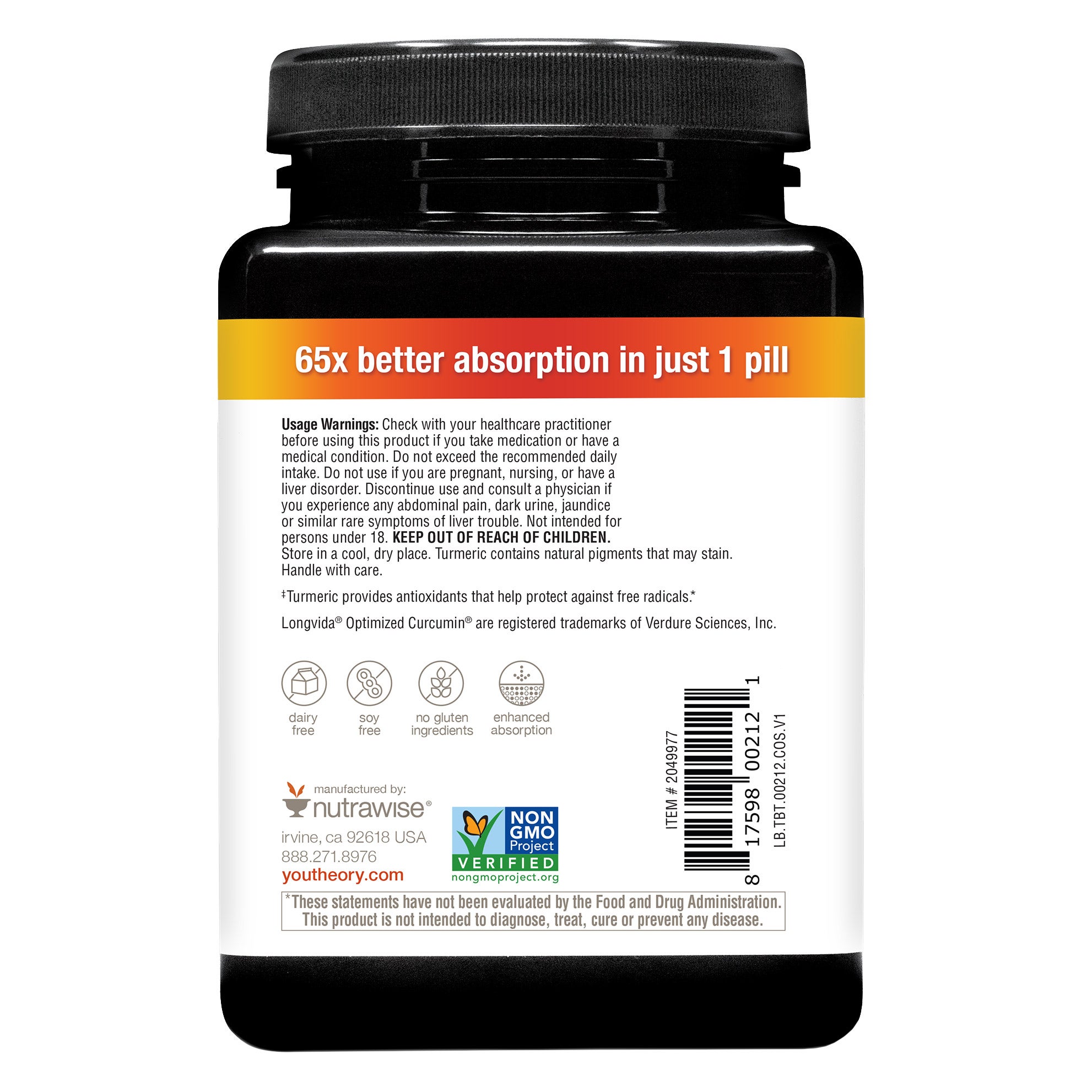 Youtheory Total Body Turmeric, 90 Vegetarian Capsules 3 Youtheory Total Body Turmeric, 90 Vegetarian Capsules - Image 3