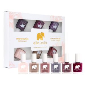ella + mila Nail Lacquer Polish Collection, 6-piece Set, 0.45 fl oz Each