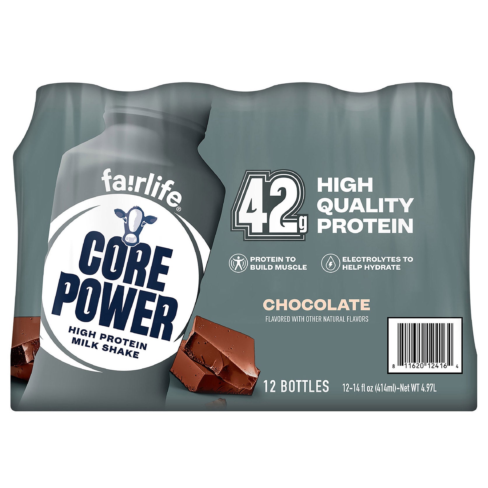 Core Power Protein Shake, Chocolate, 14 fl oz, 12-pack 1 Core Power Protein Shake, Chocolate, 14 fl oz, 12-pack