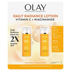 Olay Daily Radiance Lotion Vitamin C + Niacinamide, 1.7 fl oz, 2-pack