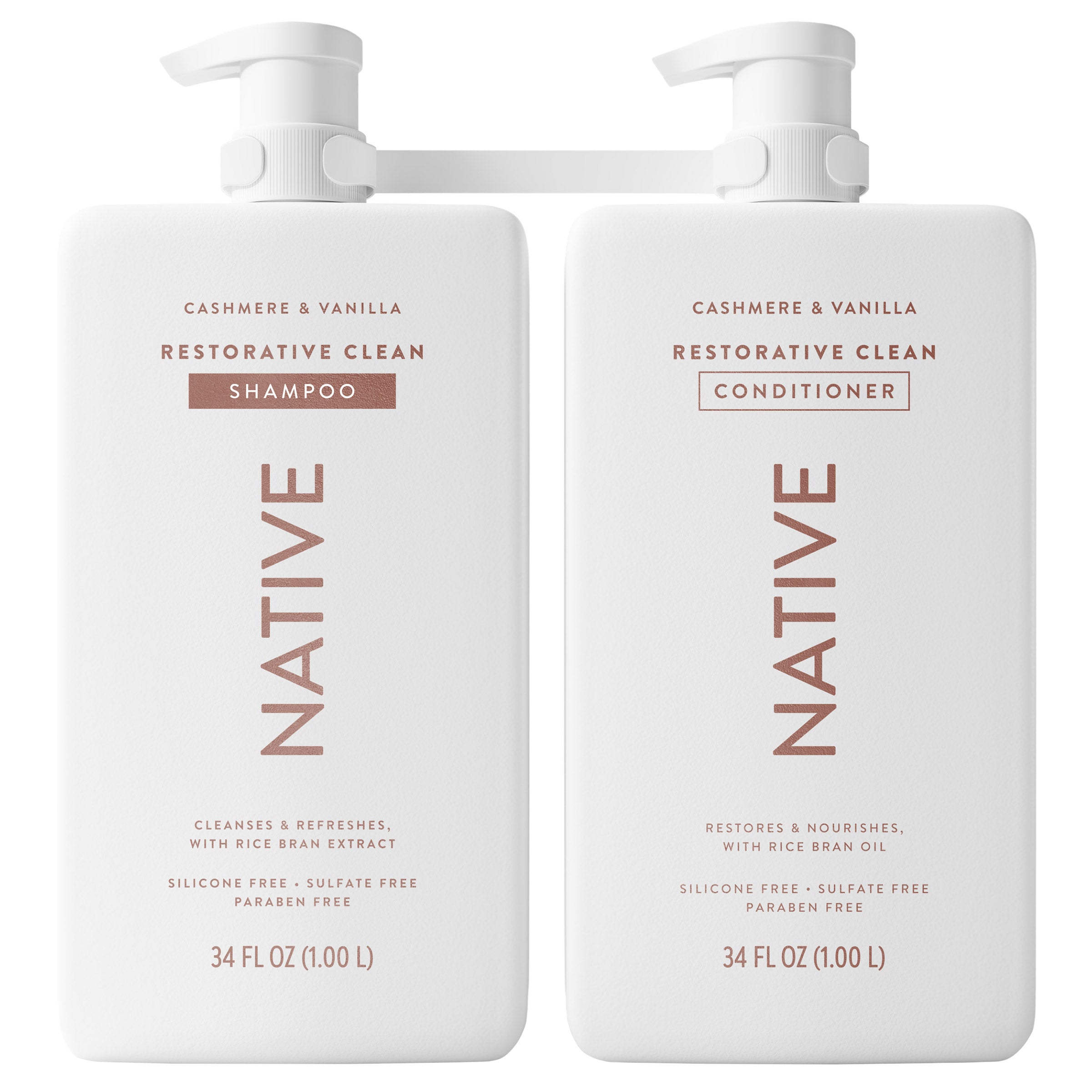 Native Cashmere & Vanilla Shampoo & Conditioner, 34 fl oz, 2-pack 1 Native Cashmere & Vanilla Shampoo & Conditioner, 34 fl oz, 2-pack