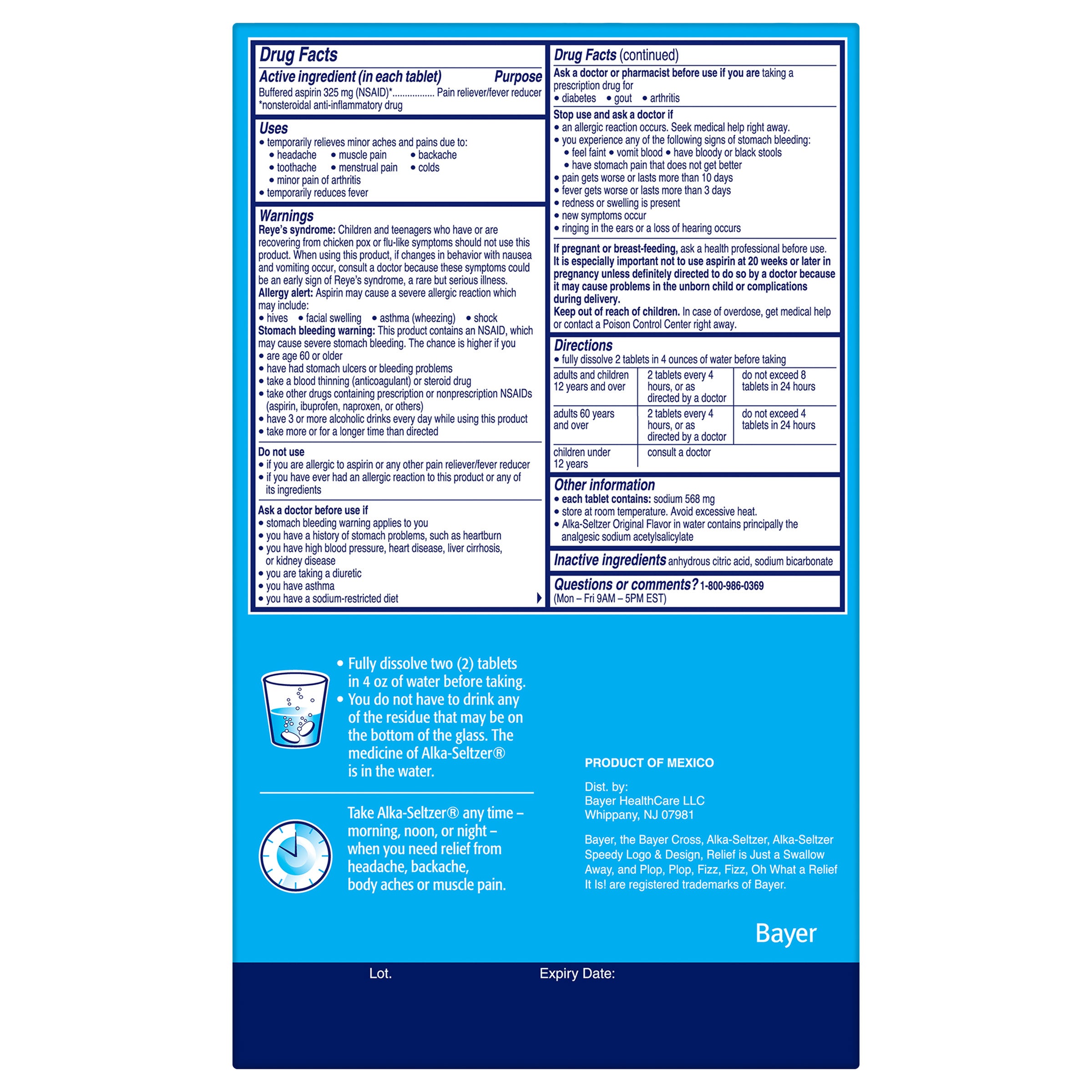 Alka-Seltzer Original, 2 Effervescent Tablets, 58 Pouches 5 Alka-Seltzer Original, 2 Effervescent Tablets, 58 Pouches - Image 5
