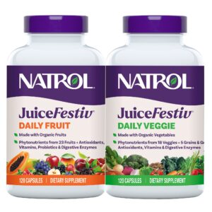 Natrol JuiceFestiv Daily Fruit & Veggie, 240 Capsules