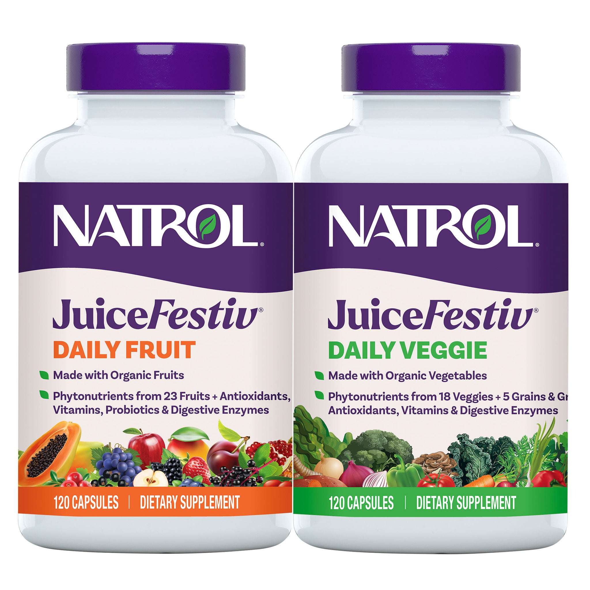 Natrol JuiceFestiv Daily Fruit & Veggie, 240 Capsules 1 Natrol JuiceFestiv Daily Fruit & Veggie, 240 Capsules