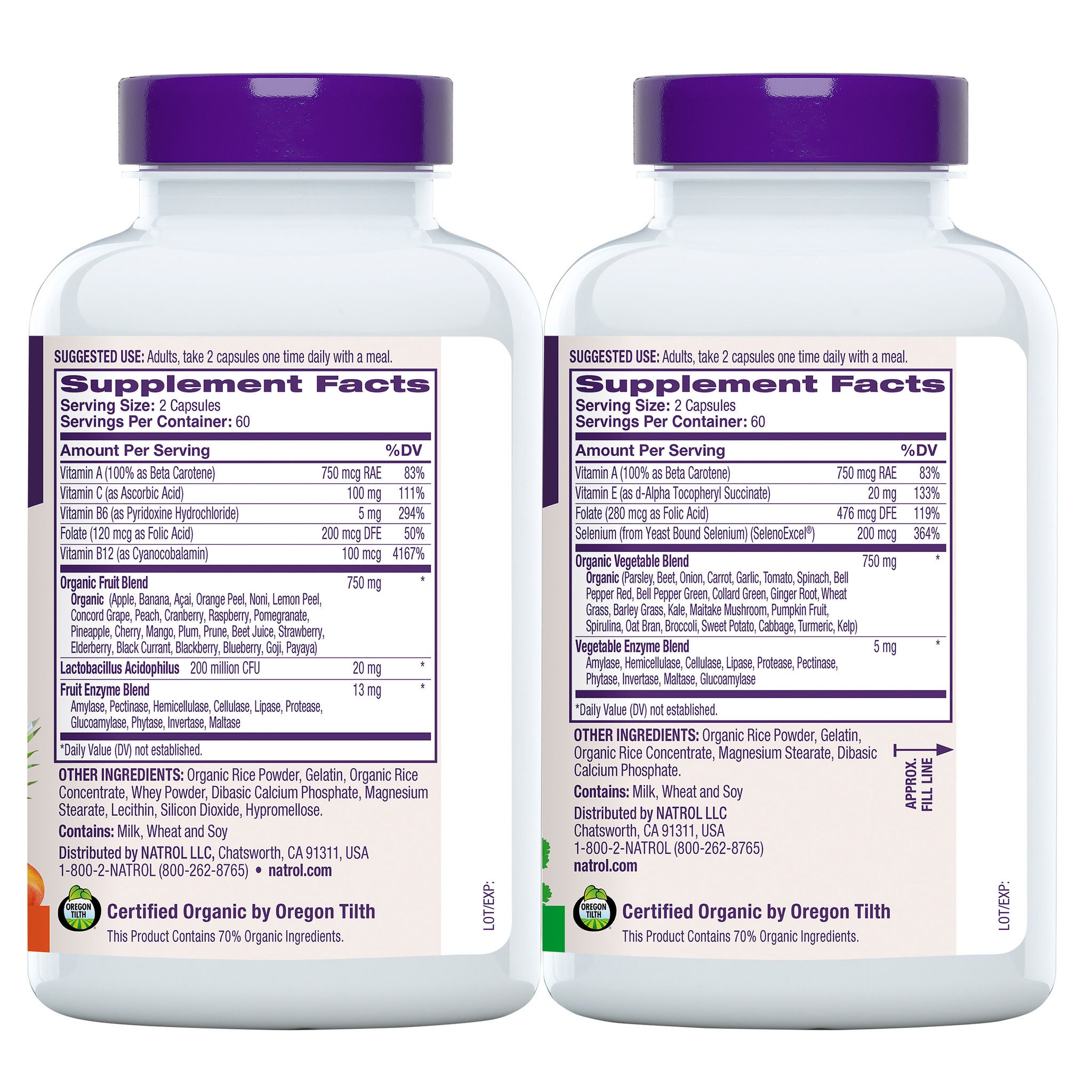 Natrol JuiceFestiv Daily Fruit & Veggie, 240 Capsules 3 Natrol JuiceFestiv Daily Fruit & Veggie, 240 Capsules - Image 3