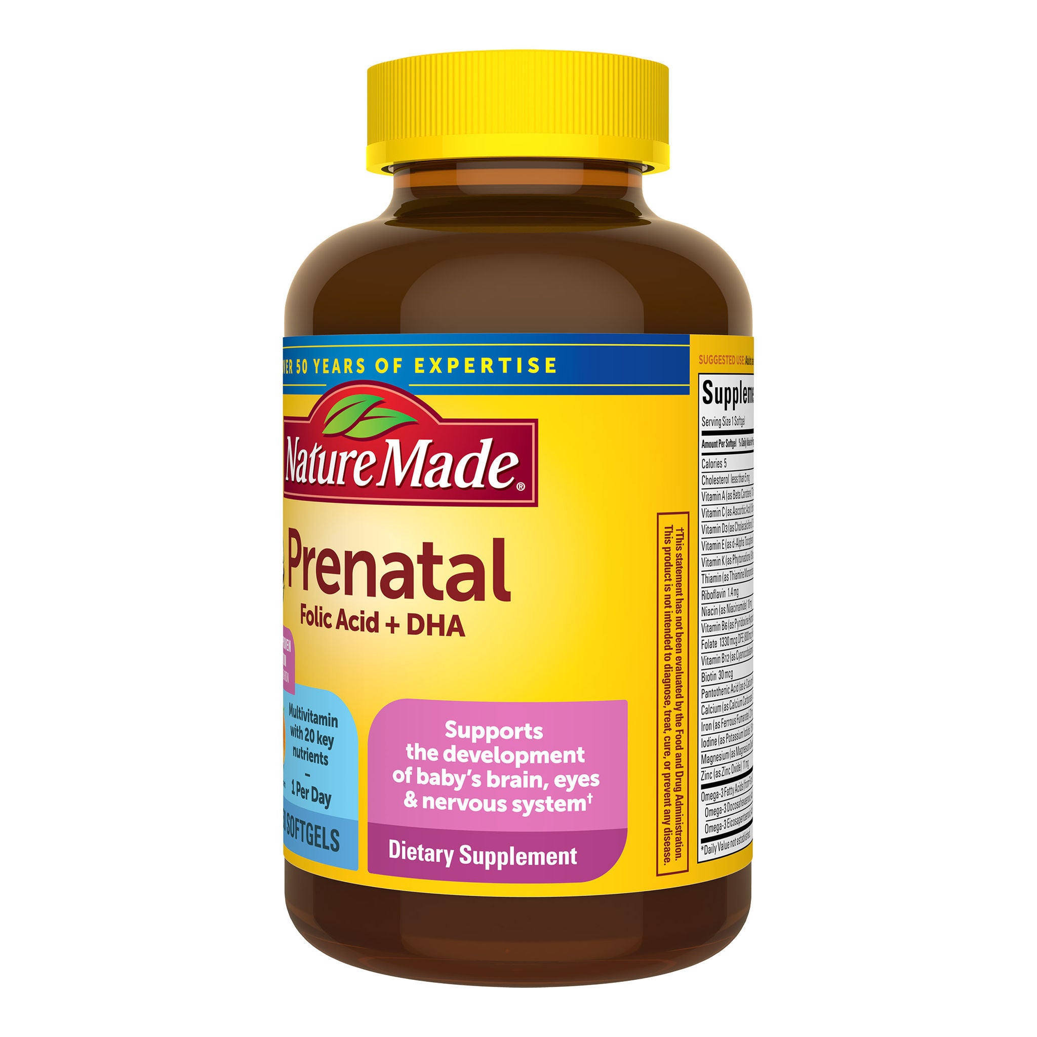 Nature Made Prenatal Folic Acid + Dha, 150 Softgels 2 Nature Made Prenatal Folic Acid + Dha, 150 Softgels - Image 2