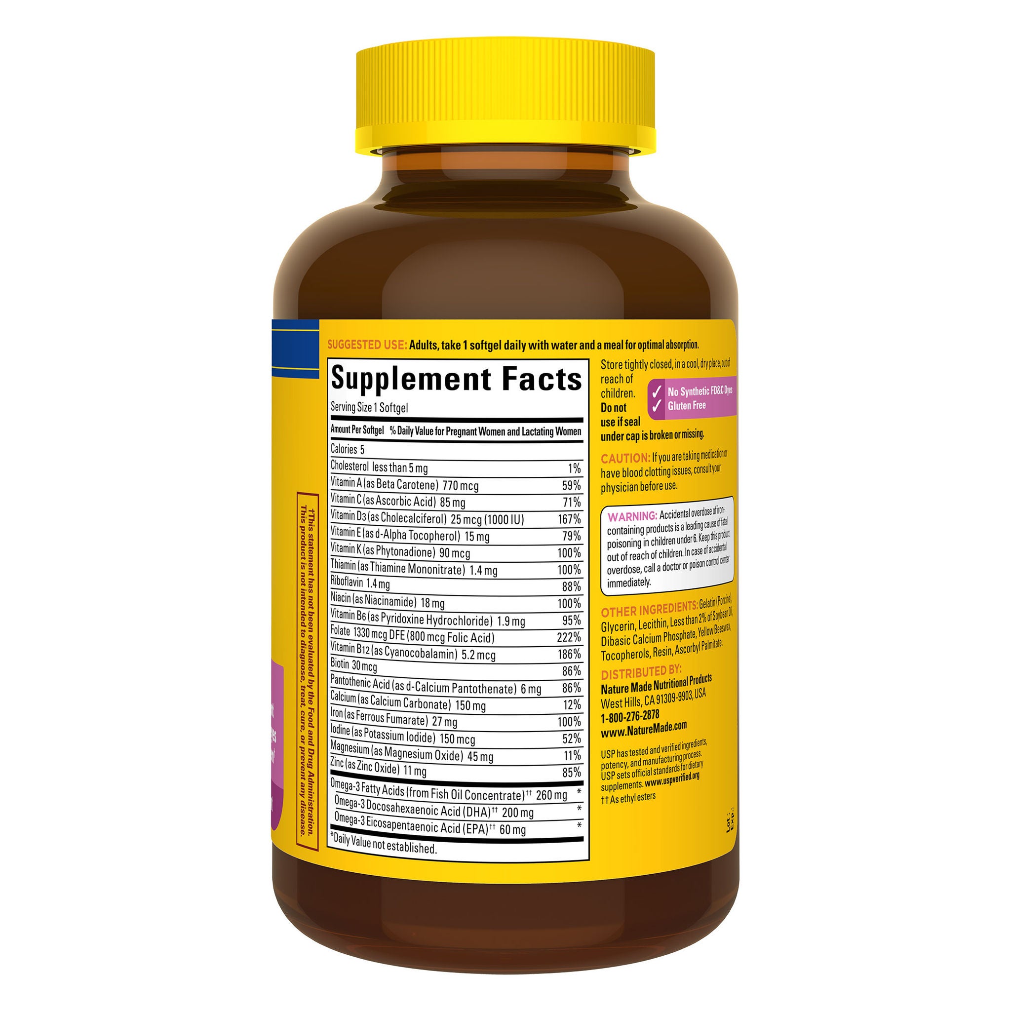 Nature Made Prenatal Folic Acid + Dha, 150 Softgels 3 Nature Made Prenatal Folic Acid + Dha, 150 Softgels - Image 3