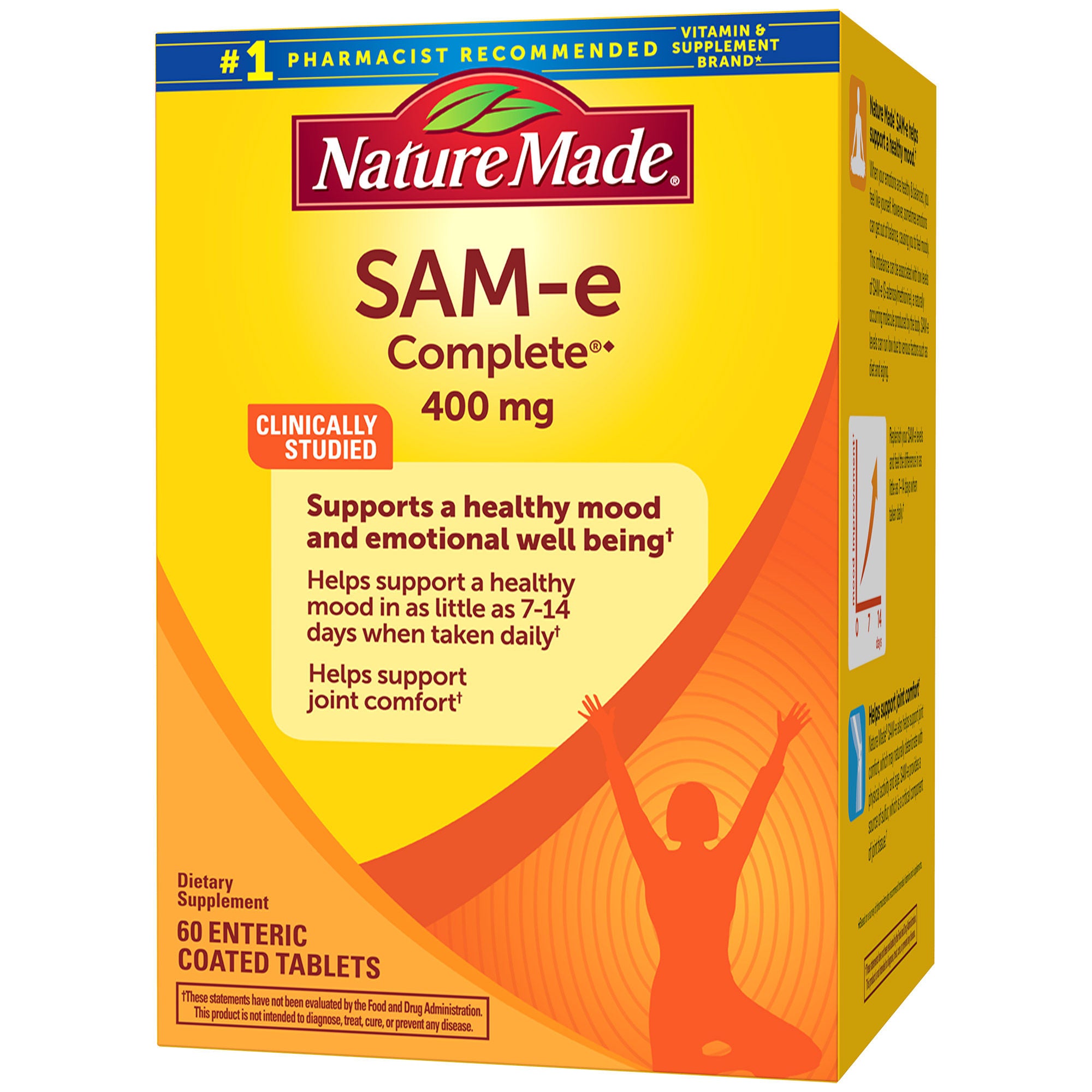 Nature Made SAM-e Complete 400 mg., 60 Tablets 3 Nature Made SAM-e Complete 400 mg., 60 Tablets - Image 3