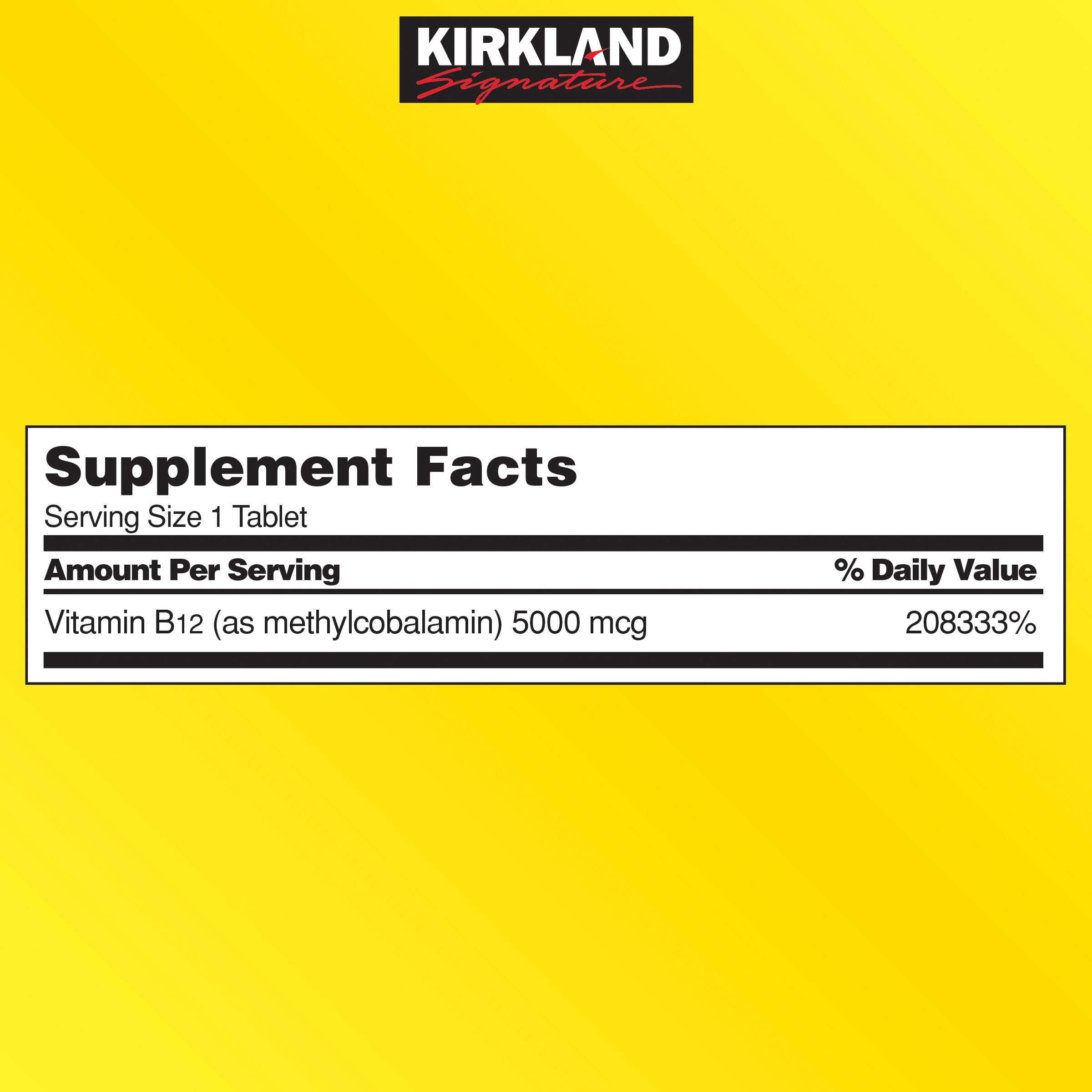 Kirkland Signature Quick Dissolve B-12 5000 Mcg., 300 Tablets 2 Kirkland Signature Quick Dissolve B-12 5000 Mcg., 300 Tablets - Image 2