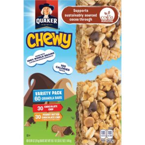 Vitamins, Supplements & Everyday Essentials 10 Quaker Chewy Granola Bars, Variety Pack, 0.84 oz, 60-count