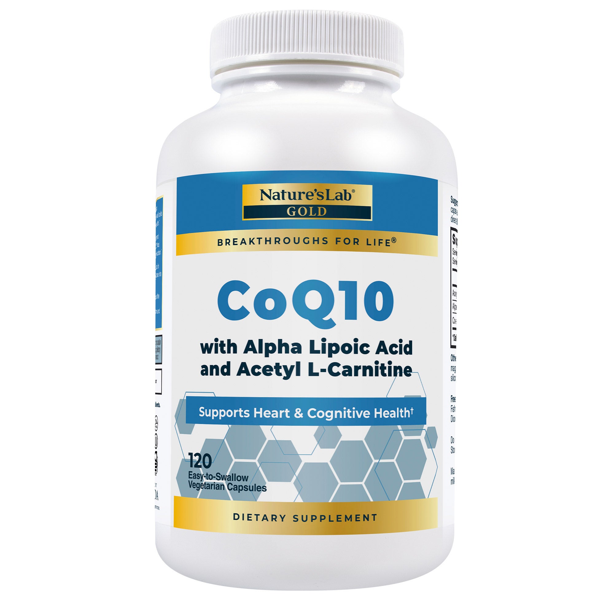 Nature's Lab CoQ10 200 mg + Alpha Lipoic Acid + Acetyl L-Carnitine, 120 Vegetarian Capsules 1 Nature's Lab CoQ10 200 mg + Alpha Lipoic Acid + Acetyl L-Carnitine, 120 Vegetarian Capsules