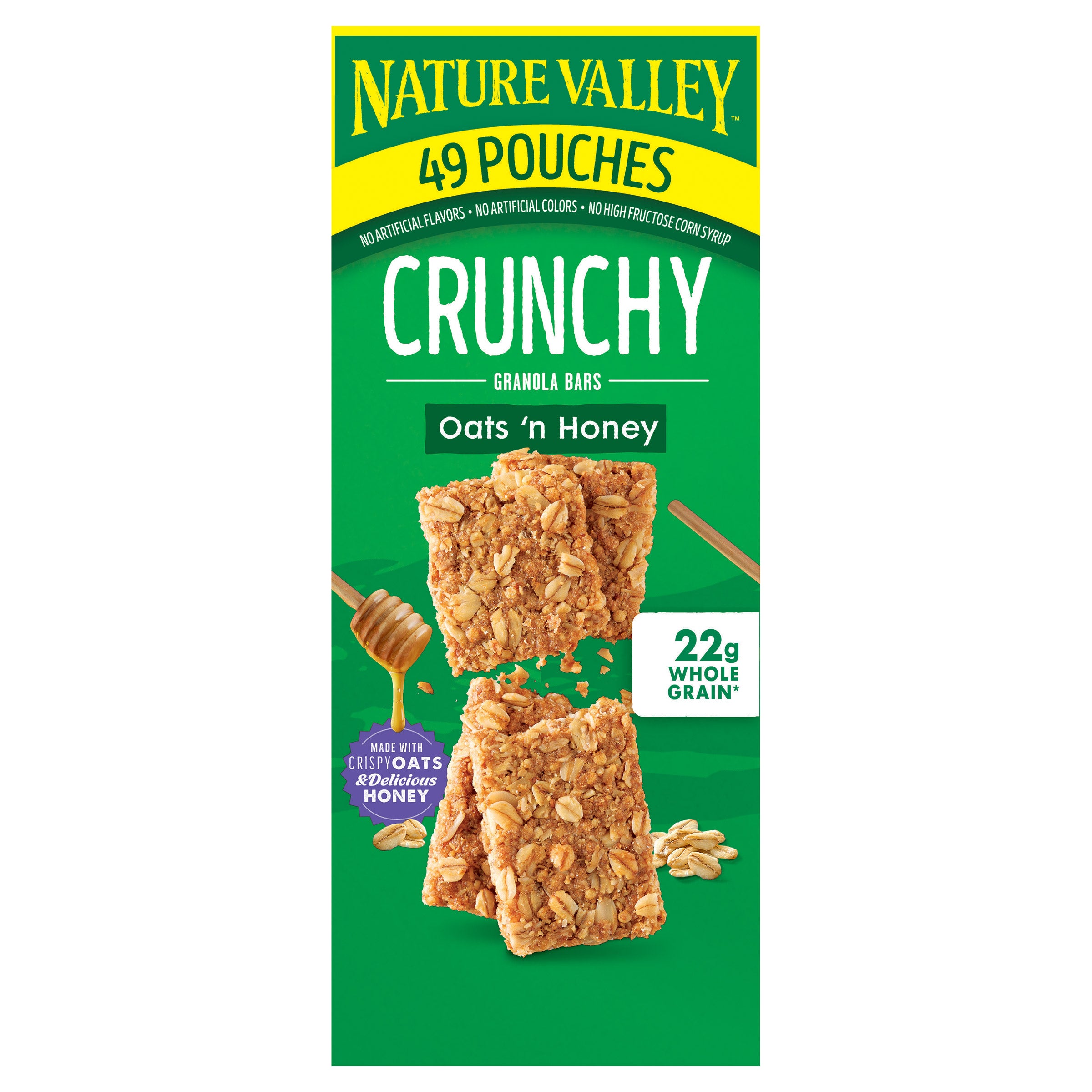 Nature Valley Crunchy Granola Bar, Oats 'n Honey, 1.49 oz, 49-count 1 Nature Valley Crunchy Granola Bar, Oats 'n Honey, 1.49 oz, 49-count
