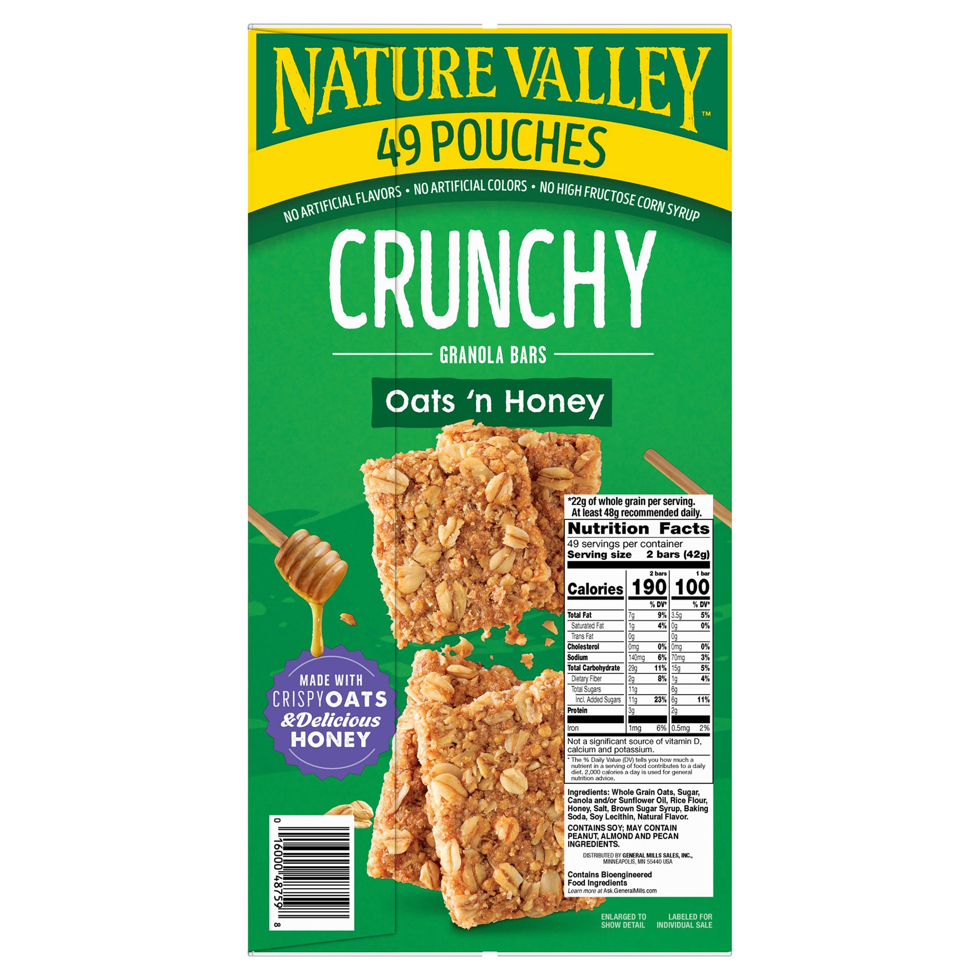 Nature Valley Crunchy Granola Bar, Oats 'n Honey, 1.49 oz, 49-count 9 Nature Valley Crunchy Granola Bar, Oats 'n Honey, 1.49 oz, 49-count - Image 9