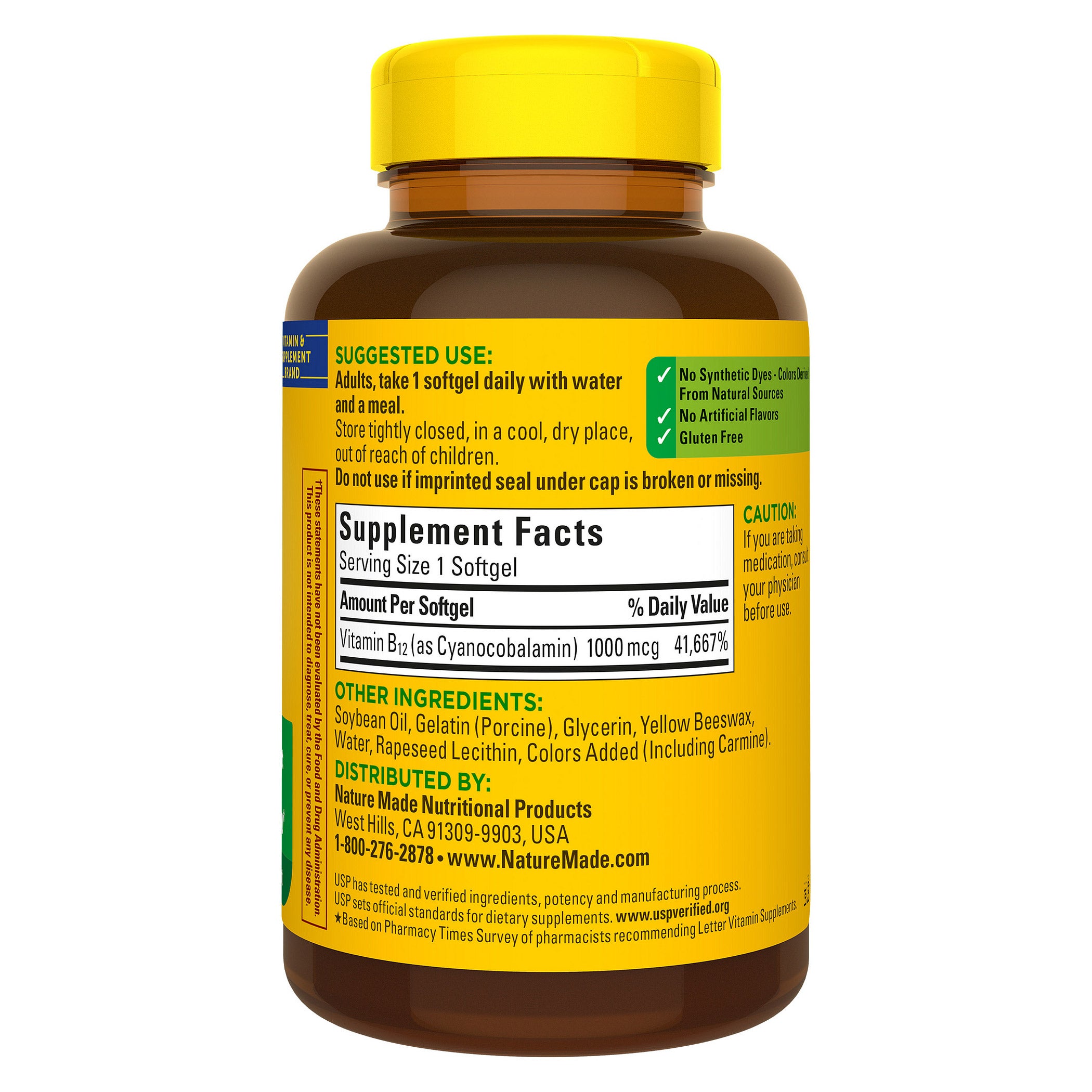 Nature Made Vitamin B12 1000 Mcg., 400 Softgels 2 Nature Made Vitamin B12 1000 Mcg., 400 Softgels - Image 2