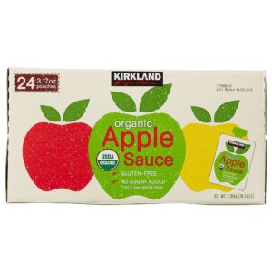 Kirkland Signature, Organic Applesauce, 3.17 oz, 24-Count