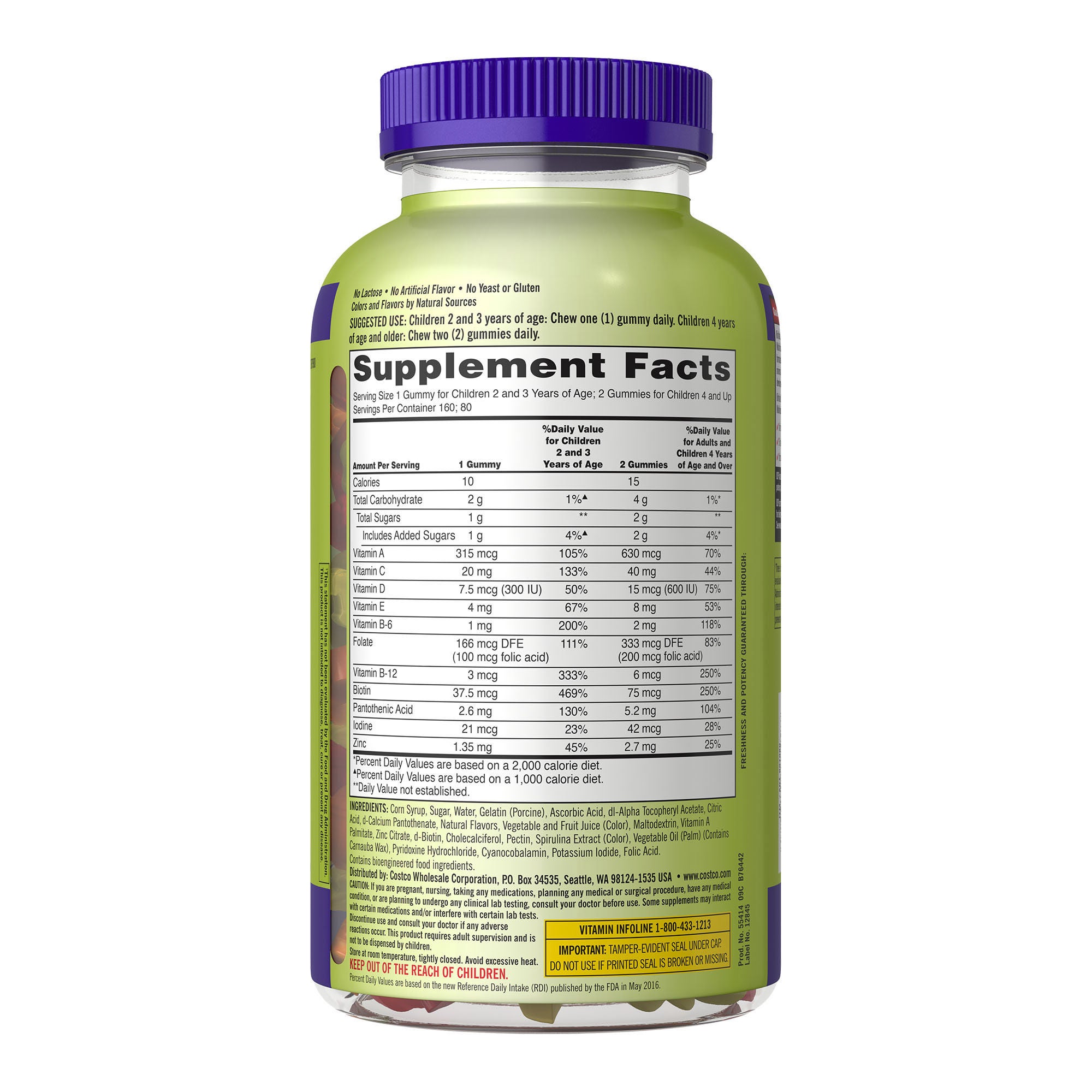 Kirkland Signature Children's Multivitamin, 320 Gummies 3 Kirkland Signature Children's Multivitamin, 320 Gummies - Image 3