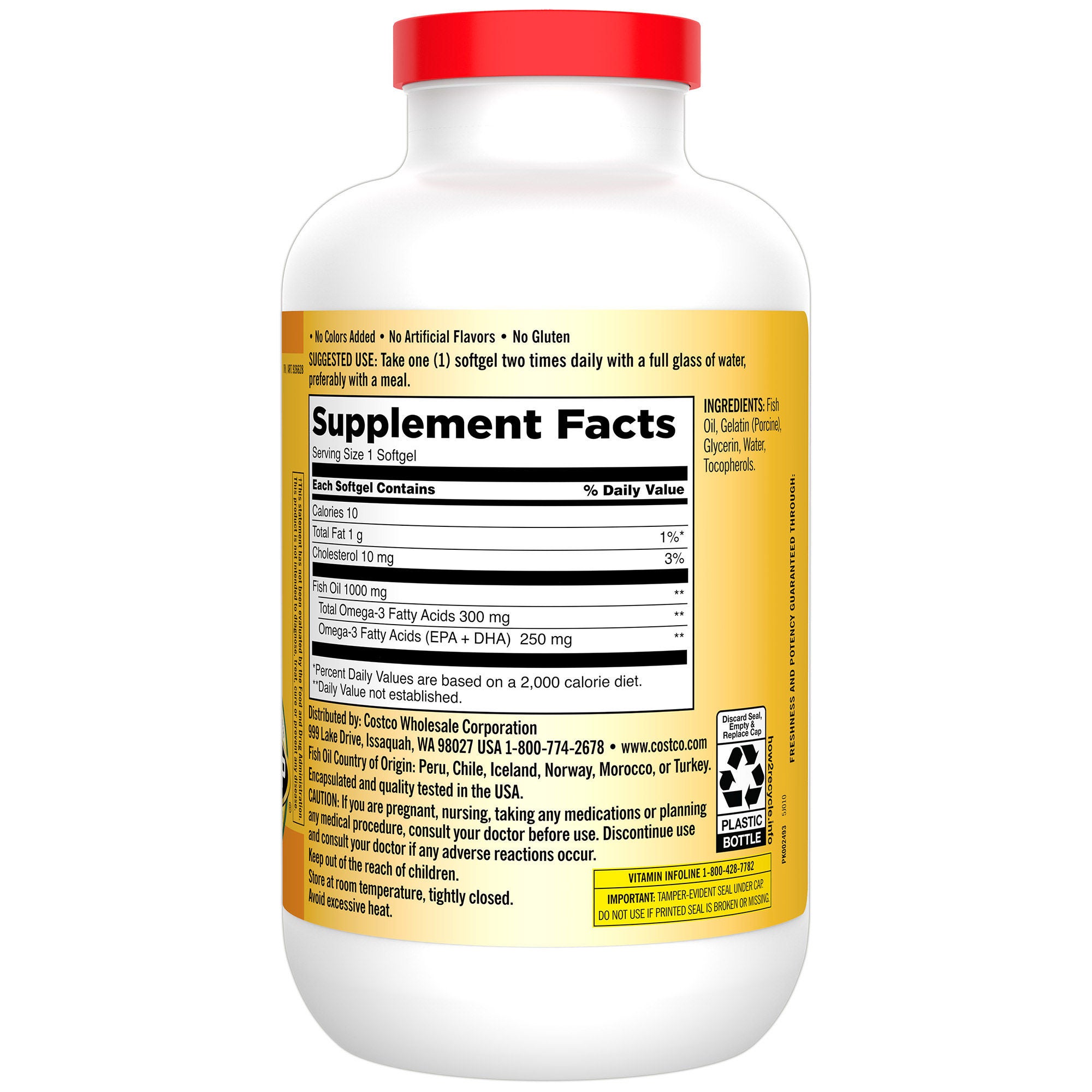 Kirkland Signature Fish Oil 1000 mg, 400 Softgels 3 Kirkland Signature Fish Oil 1000 mg, 400 Softgels - Image 3