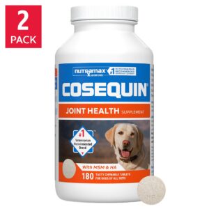 Nutramax Cosequin Joint Health Supplement Plus Msm and Ha, 180ct Tablets, 2-pack