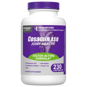 Nutramax Cosamin® Asu Joint Health Supplement with Glucosamine, Chondroitin & Asu for Men’s & Women's Joint Health, 230 Capsules