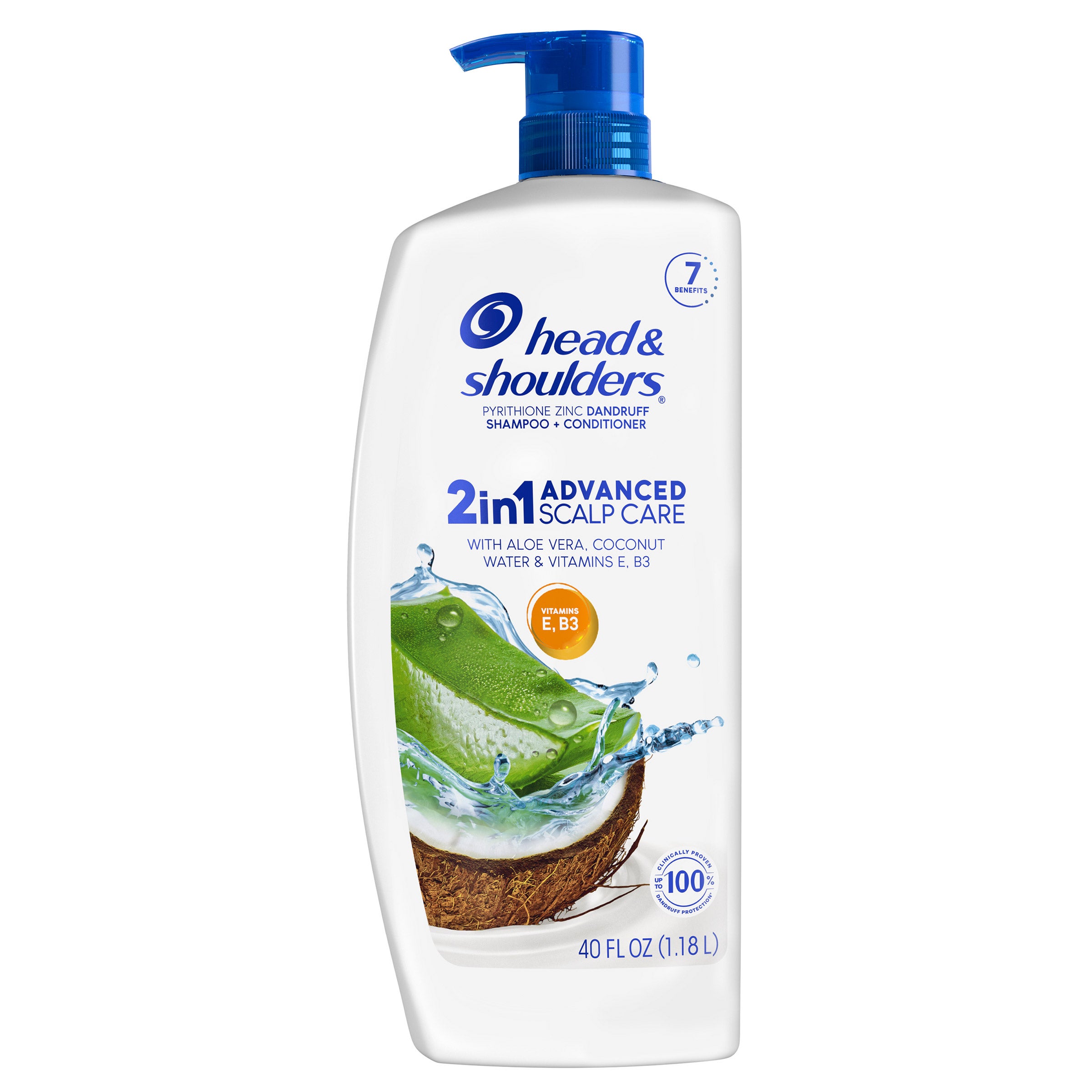 Head & Shoulders 2-in-1 Dandruff Shampoo and Conditioner Advanced Scalp Care with Aloe Vera, Coconut Water & Vitamins, 40 fl oz 1 Head & Shoulders 2-in-1 Dandruff Shampoo and Conditioner Advanced Scalp Care with Aloe Vera, Coconut Water & Vitamins, 40 fl oz