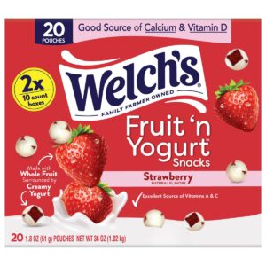 Welch's Fruit 'n Yogurt Snacks, Strawberry, 1.8 oz, 20-count