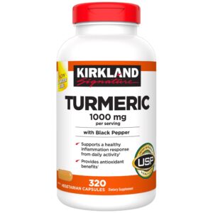 Kirkland Signature Turmeric 1000 mg, 320 Vegetarian Capsules