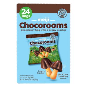 Meiji Chocorooms, Chocolatey Cap with a Crispy Cracker, 0.75 oz, 24-count