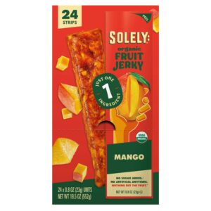 Solely Organic Fruit Jerky, Mango, 0.8 oz, 24-count