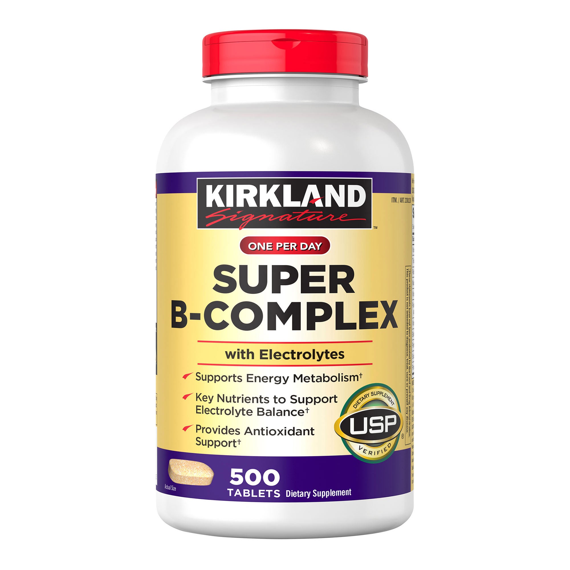 Kirkland Signature Super B-Complex with Electrolytes, 500 Tablets 1 Kirkland Signature Super B-Complex with Electrolytes, 500 Tablets